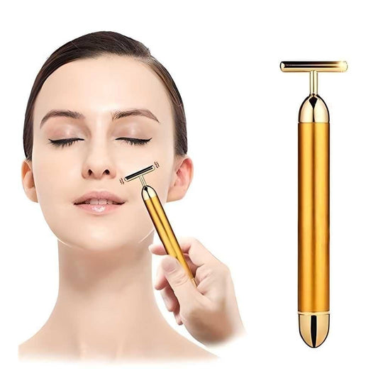 24K Gold Electric Face Massager | Instant Glow & Skin Firming Tool